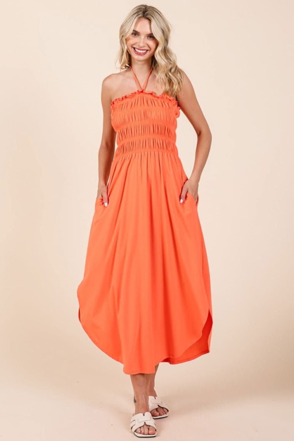 Culture Code shirred dress with pockets - Love Salve